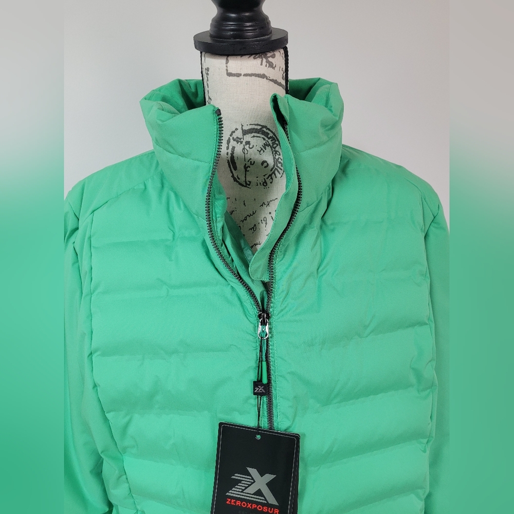 Zeroxposur green sea winter puffer jacket in XXL - Picture 2 of 13